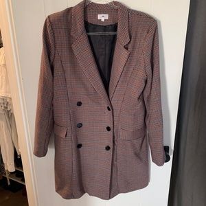LPA Plaid Double Breasted Coat